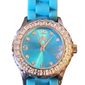 Teal Blue and Crystal Curations Womens Watch Stephanie Greenfield Needs Battery Teal Blue and Crystal Curations Womens Watch Stephanie  main image 2